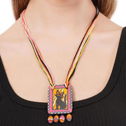 Handmade Clay Cat Necklace & Earrings Set: Whimsical Terracotta Jewelry